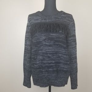 Banana Republic Fringe Crew Neck Sweater